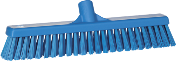 Vikan Broom, 410mm, Soft/Hard - Blue