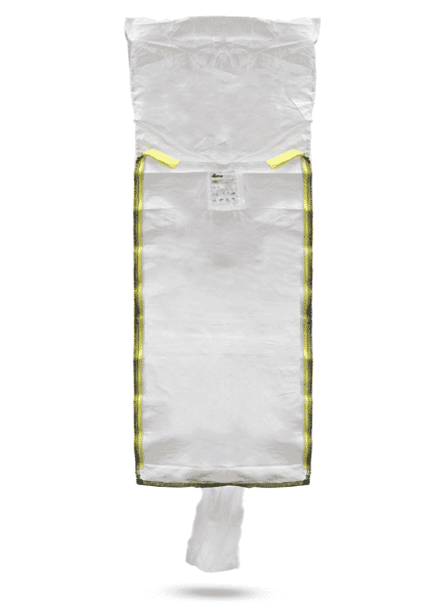 Ton Bag with top skirt & discharge spout, 90x90x200cm